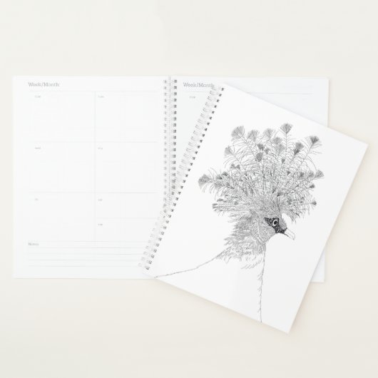 Month and Weekly Planner Crowned Pigeon  プランナー手帳 (ディスプレー)