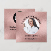 Month Award Cardの従業員パーソナライズされた: 招待状 (正面/裏面)