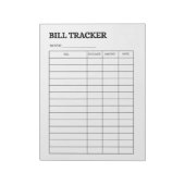 Monthly Bill Tracker Notepad ノートパッド (回転)