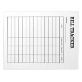 Monthly Bill Tracker Notepad ノートパッド (正面)