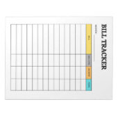Monthly Bill Tracker Notepad ノートパッド (正面)