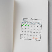 Monthly Bullet JournalカレンダーCrime Tracker Bujo ラバースタンプ