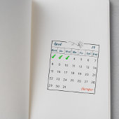 Monthly Bullet JournalカレンダーCrime Tracker Bujo ラバースタンプ
