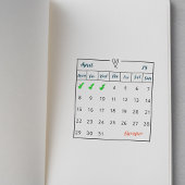 Monthly Bullet JournalカレンダーCrime Tracker Bujo ラバースタンプ