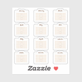 Monthly calendar Sheet シール