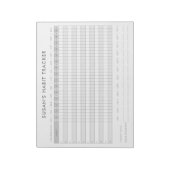 Monthly Clusion Tracker – ミニマリストグレーメモ帳 ノートパッド (回転)