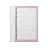 Monthly Coral Damaskカレンダープランナーメモ帳 ノートパッド (回転)