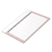 Monthly Coral Damaskカレンダープランナーメモ帳 ノートパッド (アングル)