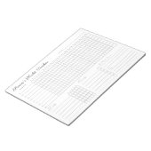 Monthly Crime Tracker – ミニマルモダンリストメモ帳 ノートパッド (アングル)