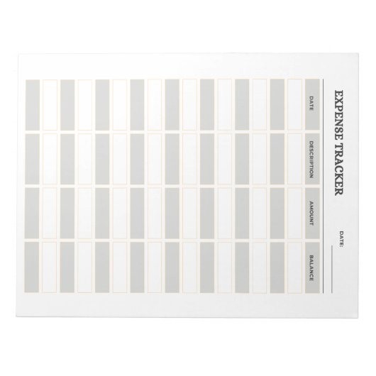 Monthly Expense Tracker  ノートパッド (正面)