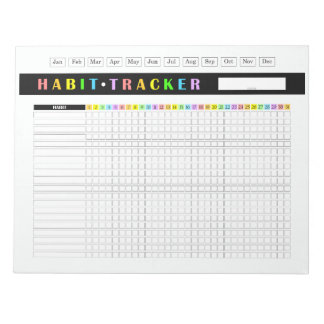Monthly Habit Tracker Rainbow ノートパッド