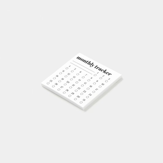 Monthly Habit Tracker Sticky Notes Pad ポストイット (アングル)