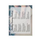 Monthly House Cleaning Checklist ノートパッド (回転)