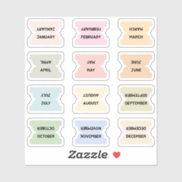 Monthly Index Tabs Bullet Journal Dividers  シール