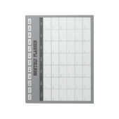Monthly Planner Grey Simple Calendar ノートパッド (回転)