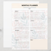 Monthly Planner Template (正面/裏面)