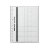 Monthly Planner White Simple Calendar ノートパッド (回転)