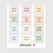 Monthly Script Index Tabs Journal Divider Marks  シール (シート)