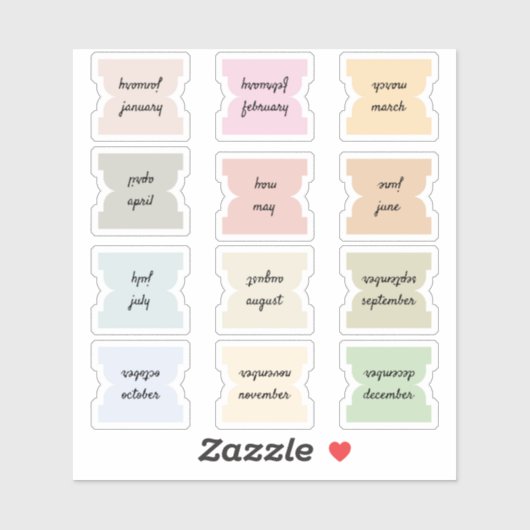 Monthly Script Index Tabs Journal Divider Marks  シール (シート)