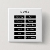 Months of the year 缶バッジ (正面)