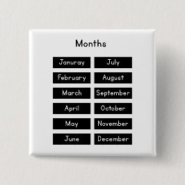 Months of the year 缶バッジ