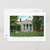 Monticello - Charlottesvトーマス・ジェファーソンの自宅 ポストカード (正面/裏面)