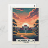 Monticello Virginia Travel ポストカード (正面/裏面)