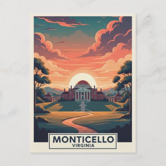 Monticello Virginia Travel ポストカード (正面)
