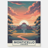 Monticello Virginia Travel マグネット (正面)