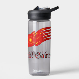Montjoie! Saint-Denis! Red Oriflamme with Sun ウォーターボトル
