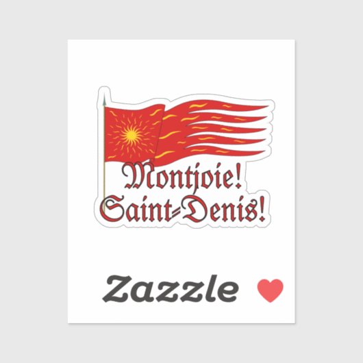 Montjoie! Saint-Denis! Red Oriflamme with Sun シール (シート)
