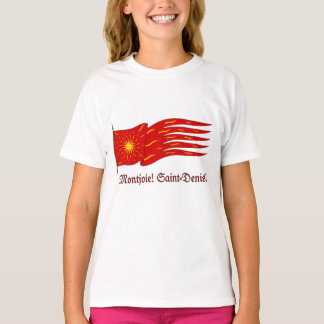 Montjoie! Saint-Denis! Red Oriflamme with Sun Tシャツ