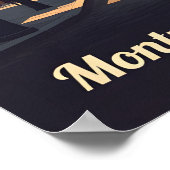 Montmartre Paris with scare Coeur basilica ポスター (角)