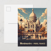 Montmartre Paris with scare Coeur basilica ポストカード (正面/裏面)