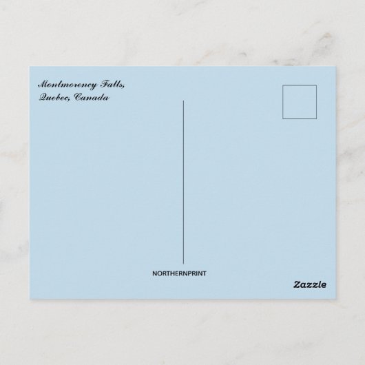 Montmorency Falls Quebec Canada ポストカード (裏面)