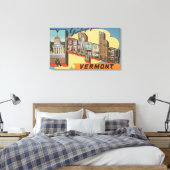 Montpelier, Vermont - Large Letter Scenes キャンバスプリント (インサイチュ (寝室))