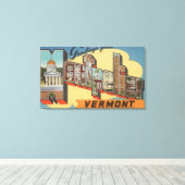 Montpelier, Vermont - Large Letter Scenes キャンバスプリント (インサイチュ (ウッドフロア))