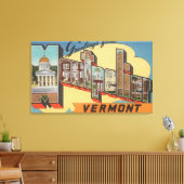 Montpelier, Vermont - Large Letter Scenes キャンバスプリント (インサイチュ (リビング))