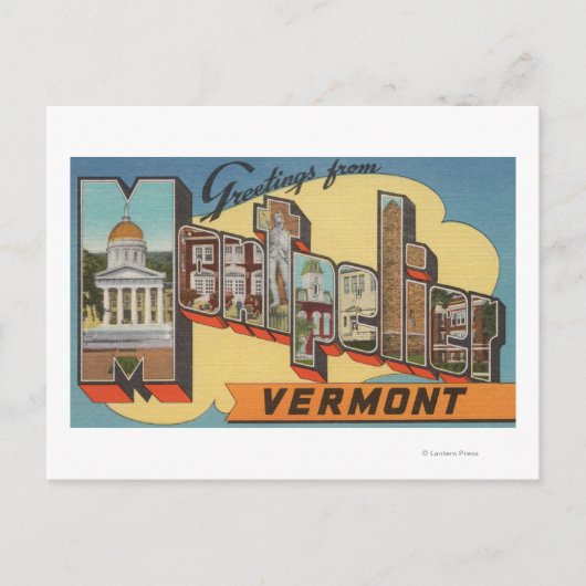Montpelier, Vermont - Large Letter Scenes ポストカード (正面)