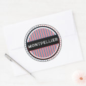 Montpellier City Pride Emblem – French Identity ラウンドシール (封筒)
