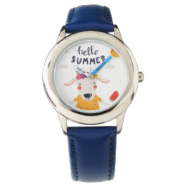Montre Enfant Hello Summer Acier inoxydable bleu 腕時計