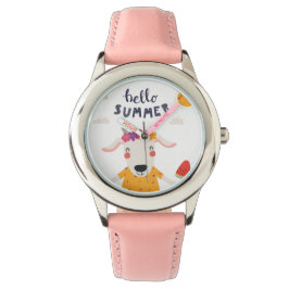 Montre Enfant Hello Summer Acier inoxydable rose 腕時計
