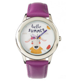 Montre Enfant Hello Summer Acier Inoxydable Violet 腕時計