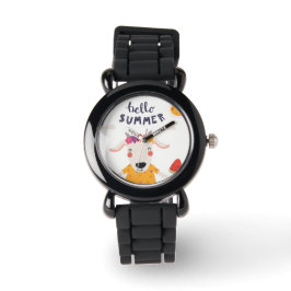 Montre Enfant Hello Summer Paillettes argent 腕時計