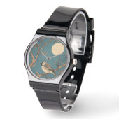 Montre Moonlit Bird on Blossom Branch 腕時計 (傾斜)