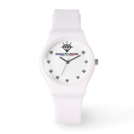 Montre Silicone Diamant Noir Detailing 腕時計