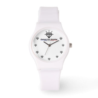 Montre Silicone Diamant Noir Detailing 腕時計