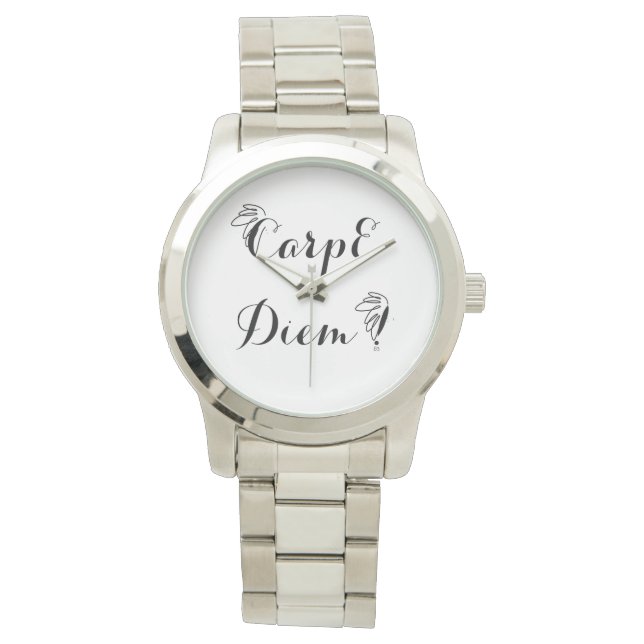 Montre unisexe argent Carpe Diem 腕時計 (正面)
