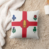 Montreal, Canada Flag American MoJo Pillow クッション (ブランケット)
