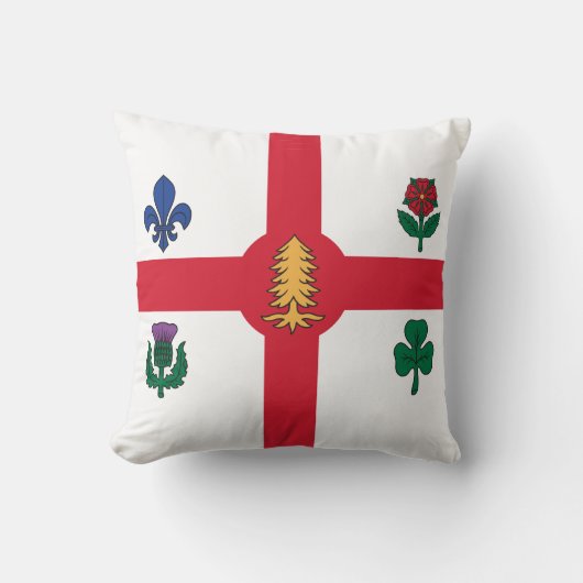 Montreal, Canada Flag American MoJo Pillow クッション (正面)